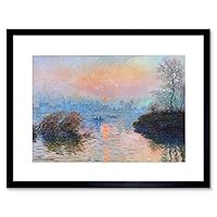 Amazon.co.jp: Claude Monet Sunset On Seine At Lavacourt Winter